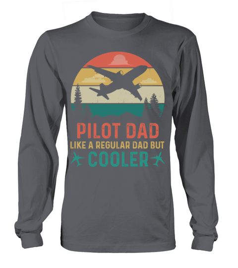 Pilot Dad Aviator Flying Airplane Retro Vintage Long sleeved Unisex