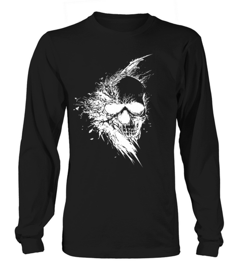 Vintage Grinning Tattoo Skull Long sleeved Unisex