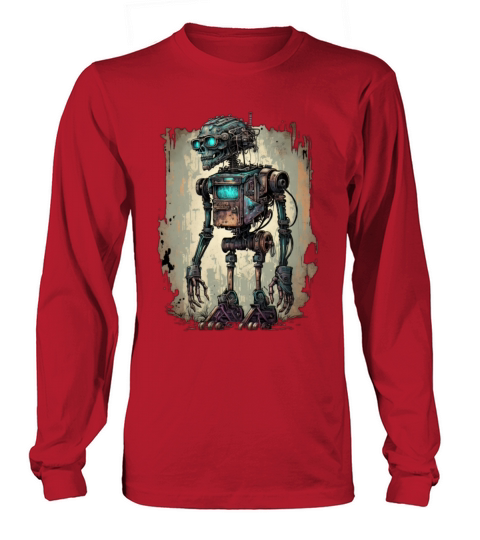 vintage robot Long sleeved Unisex
