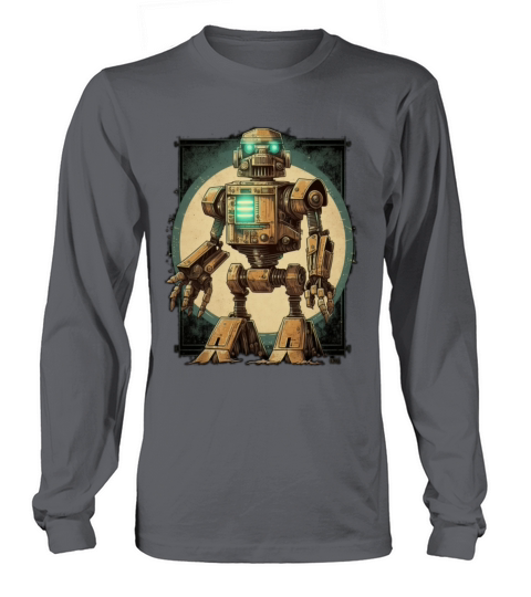 vintage robot Long sleeved Unisex