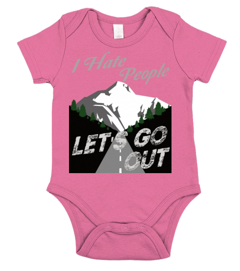 Camping Camper I Hate People Vintage Short Sleeve Baby One-Piece