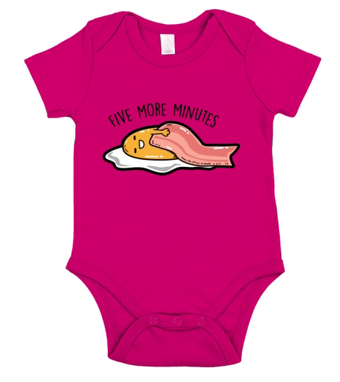 Fried egg - Five more minutes Short Sleeve Baby One-Piece