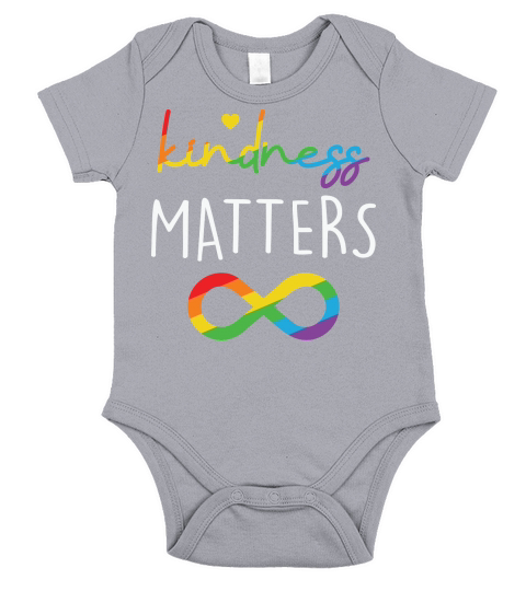 KINDNESS MATTERS infinity LGBT Short Sleeve Baby One-Piece