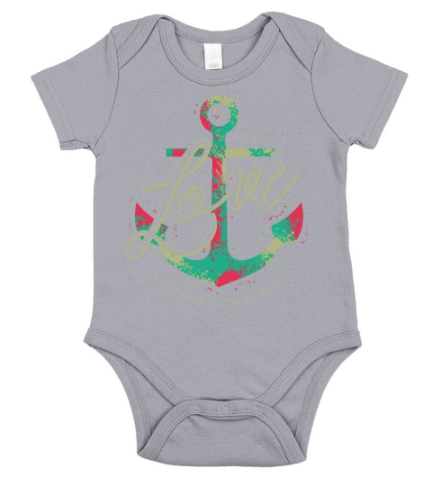 Love Anchors the Soul Design Short Sleeve Baby One-Piece