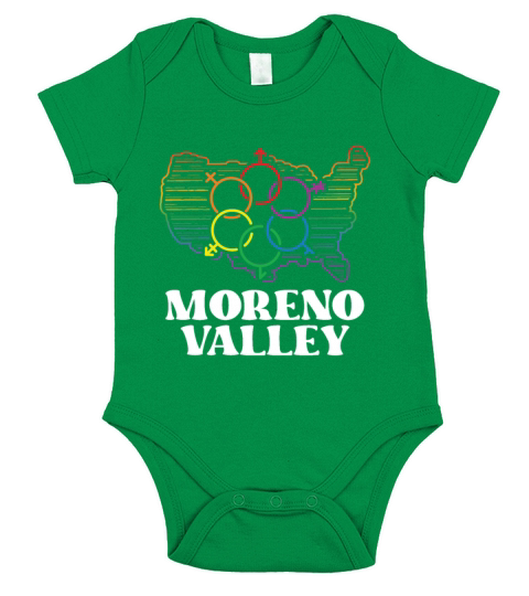 Moreno Valley Pride Flag Pride Month LGBTQ Flag Short Sleeve Baby One-Piece