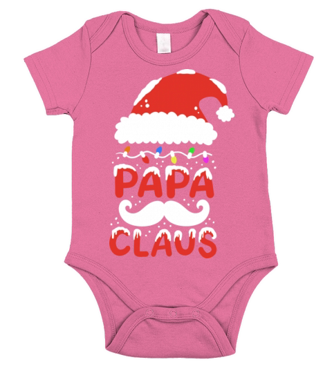 Papa Claus Santa Christmas Father Short Sleeve Baby One-Piece