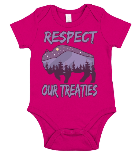 Respect Our Treaties for a Native American Short Sleeve Baby One-Piece