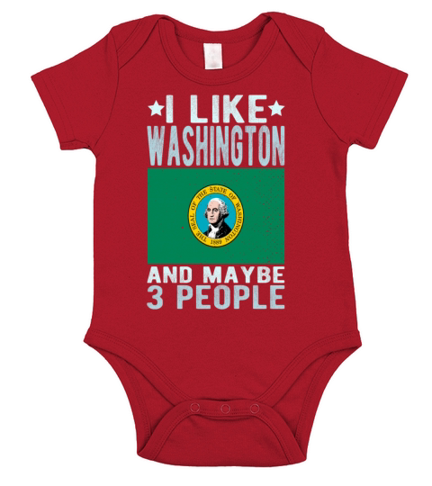 Washington Flag US State Short Sleeve Baby One-Piece
