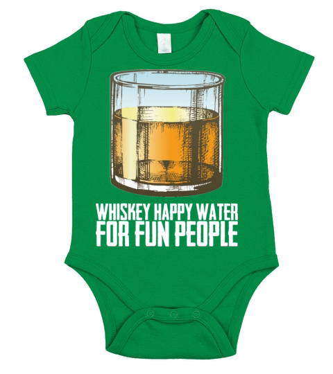 Whiskey Whiskey Happy Water For Fun People Short Sleeve Baby One-Piece