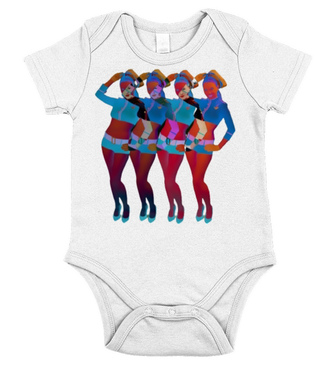 women pin up vintage souvenir reminder Short Sleeve Baby One-Piece