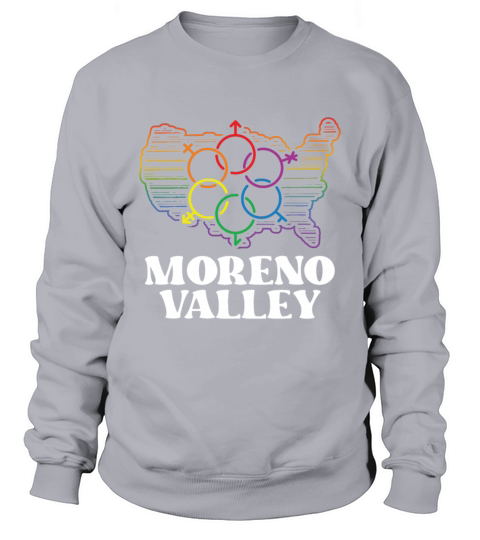Moreno Valley Pride Flag Pride Month LGBTQ Flag Sweatshirt Unisex