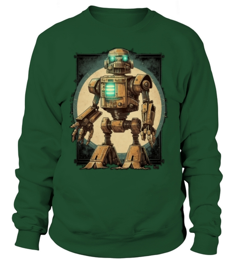 vintage robot Sweatshirt Unisex