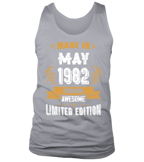 May 1982 Vintage Birthday Present Tank Top Unisex