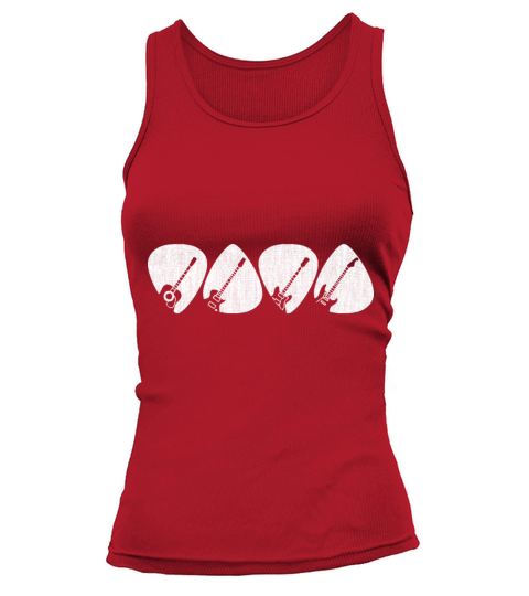 Guitar Pick Gift For Guitarist Retro Vintage Tank top Woman