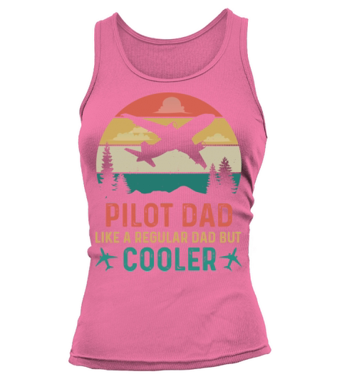 Pilot Dad Aviator Flying Airplane Retro Vintage Tank top Woman