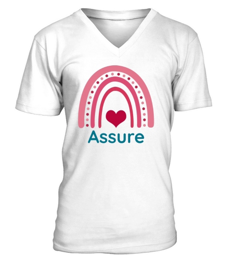 Assure Viva Magenta Boho Rainbow V-Neck T-shirt