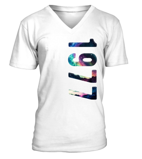 Limited Edition 1977 August Birthday Polar Lights V-Neck T-shirt