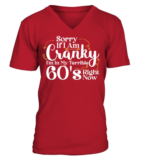 Sorry If I Am Cranky I m In My Terrible 60 S V-Neck T-shirt