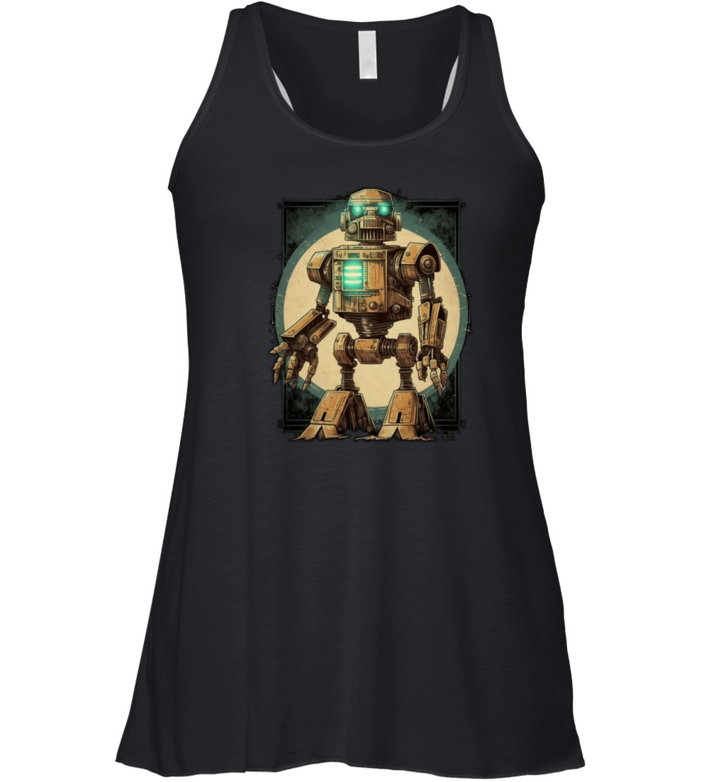 vintage robot Women's Flowy Tank Top
