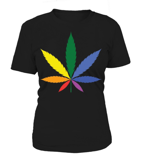Gay Pride Raibow Marijuana LGBTQ Women's T-Shirt