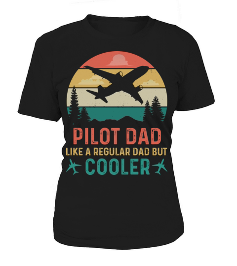 Pilot Dad Aviator Flying Airplane Retro Vintage Women's T-Shirt