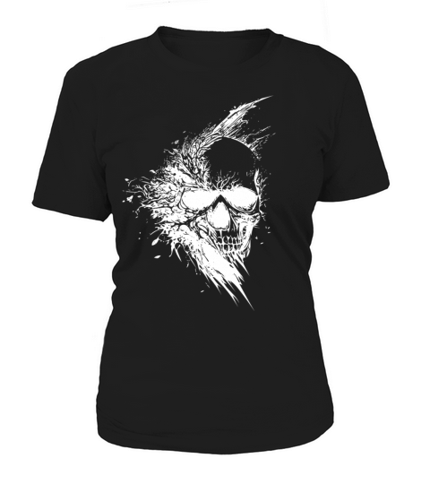 Vintage Grinning Tattoo Skull Women's T-Shirt