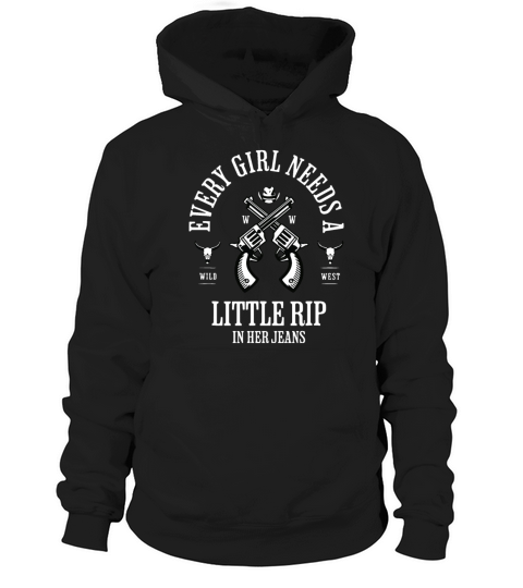 Every Girl Needs A Little Rip In Her Jeans retro Hoodie Unisex