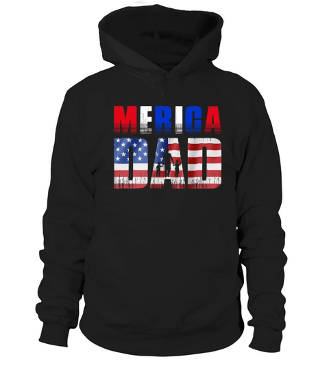 Merica Dad 4th July Graphic Hoodie Unisex