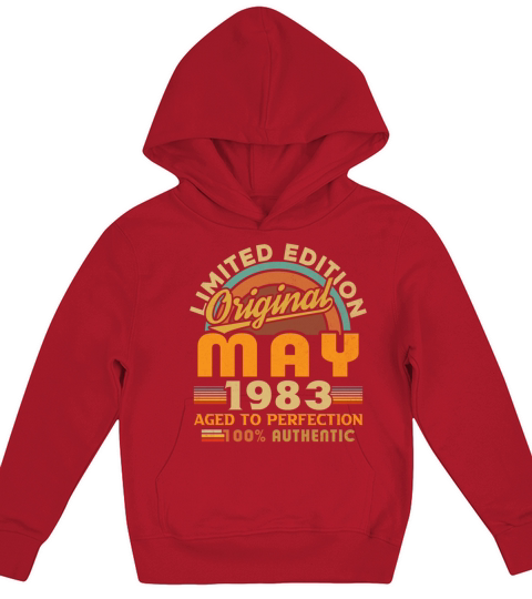 May 1983 Vintage Birthday Gift Kids Hoodie