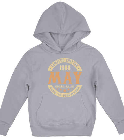 May 1988 Vintage Birthday Present Kids Hoodie