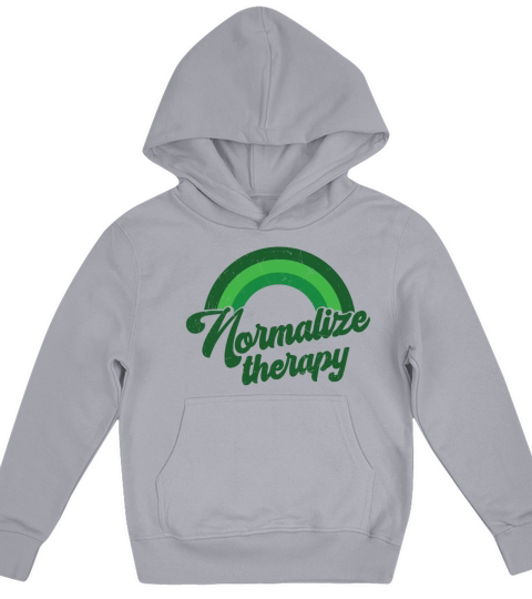Rainbow Mental Health Normalize Therapy Kids Hoodie