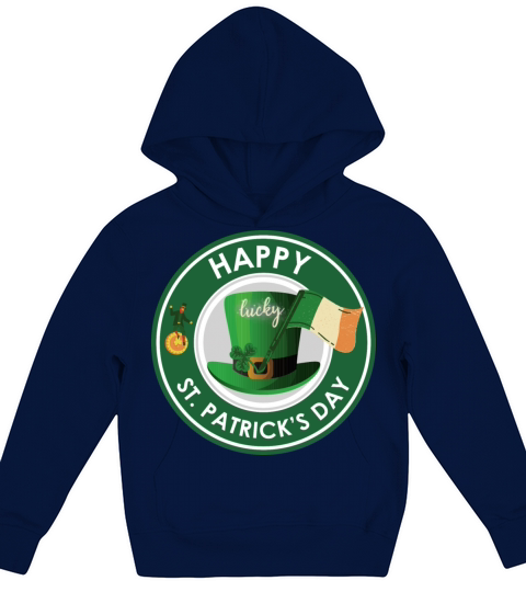 Retro vintage logo dedicated to Saint Patricks da Kids Hoodie