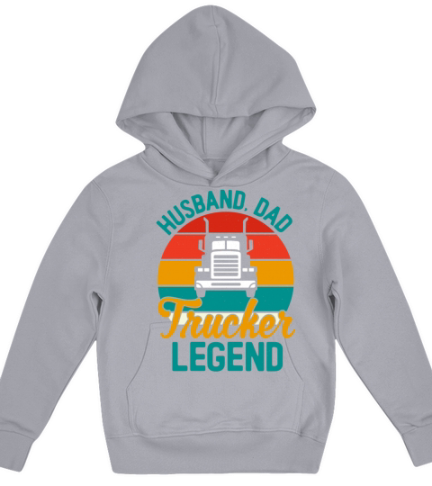 Retro Vintage Trucker Dad Kids Hoodie