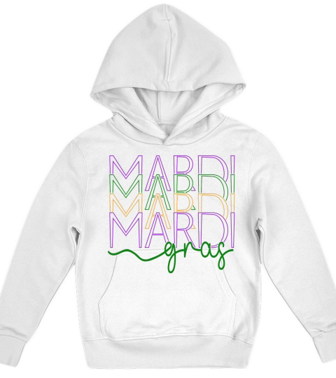 Vintage Mardi Gras Festival New Orlean Kids Hoodie