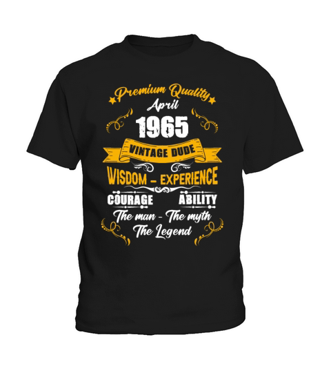 April 1965 Vintage Birthday Present Kids T-Shirt