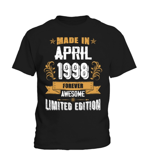 April 1998 Vintage Birthday Present Kids T-Shirt