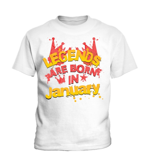 Legends are born in January Kids T-Shirt