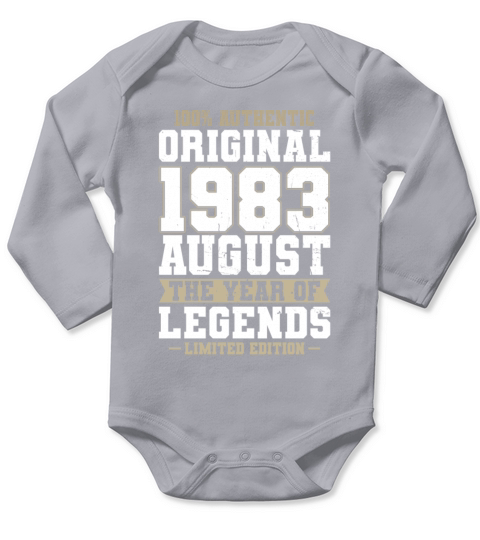 40th birthday august 1983 original 1983 Long Sleeve Baby One-Piece