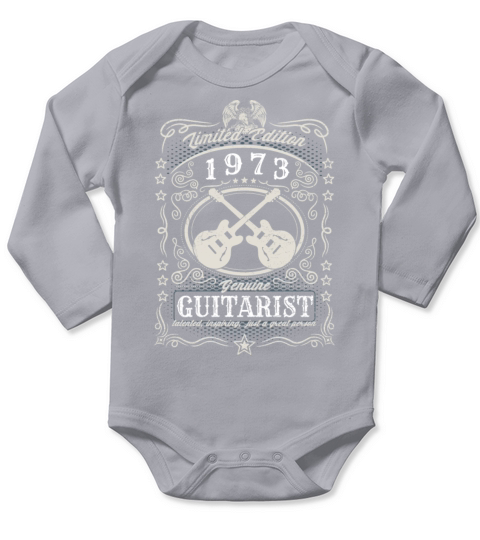 Vintage 1973 Guitarist Birthday Gift Guitar Player Long Sleeve Baby One-Piece