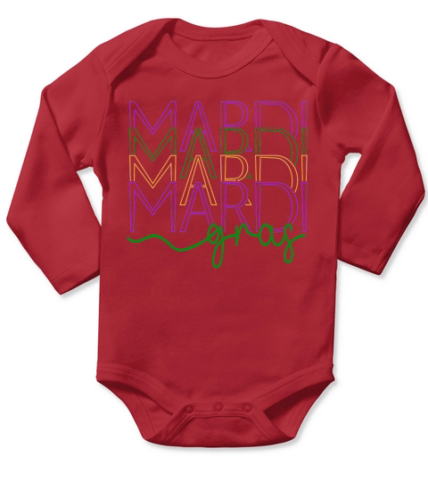 Vintage Mardi Gras Festival New Orlean Long Sleeve Baby One-Piece
