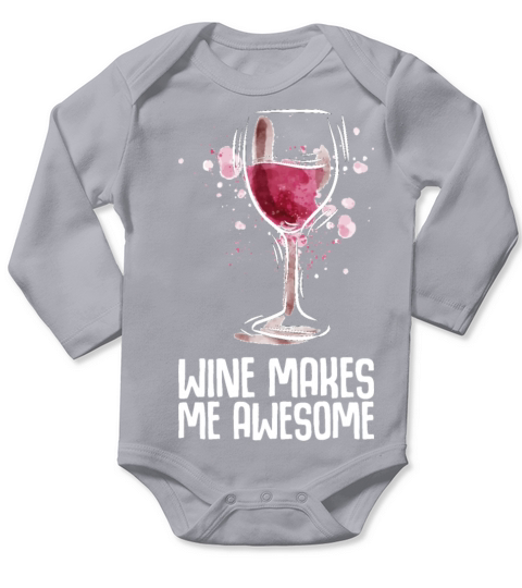 Wine Partying Long Sleeve Baby One-Piece