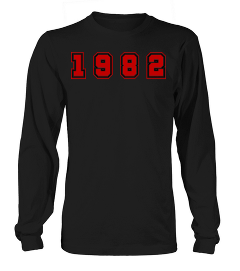 1982 Year Number Long sleeved Unisex