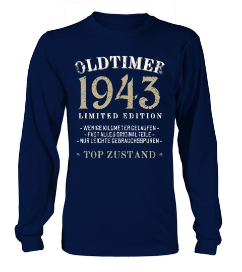 80th Birthday Vintage 1943 Long sleeved Unisex