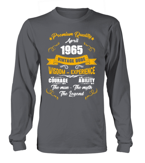 April 1965 Vintage Birthday Present Long sleeved Unisex