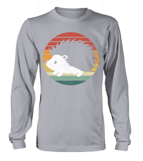 Hedgehog Lover - Vintage Retro Sunset Hedgehog Long sleeved Unisex