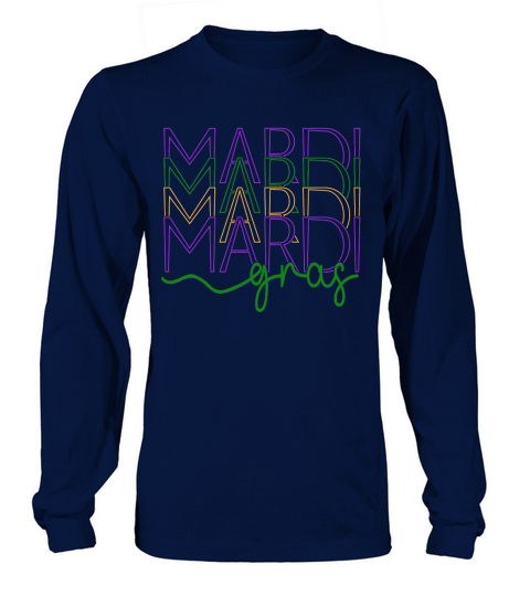 Vintage Mardi Gras Festival New Orlean Long sleeved Unisex