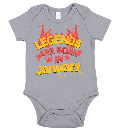 Legends are born in January Short Sleeve Baby One-Piece