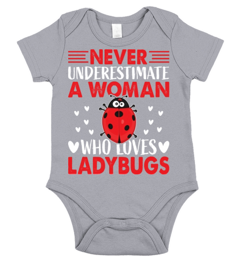Never Underestimate A Woman Who Loves Ladybugs Short Sleeve Baby One-Piece