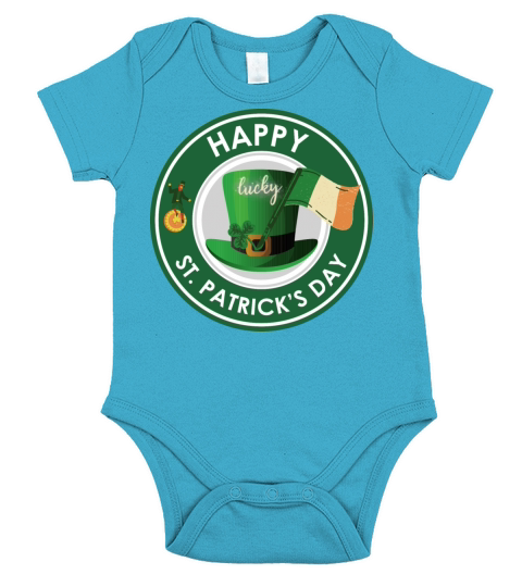 Retro vintage logo dedicated to Saint Patricks da Short Sleeve Baby One-Piece