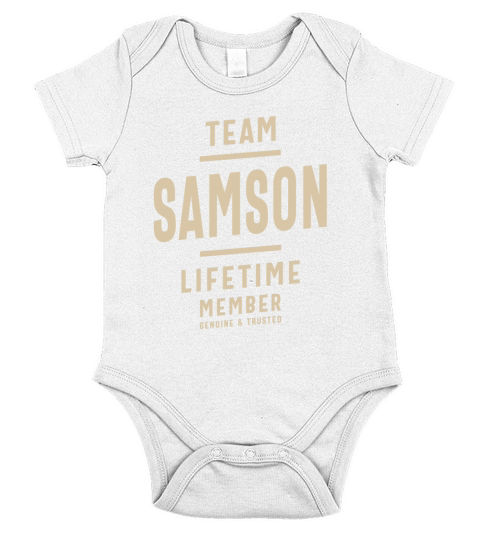 Team Samson Lifetime Member - Name Samson Short Sleeve Baby One-Piece